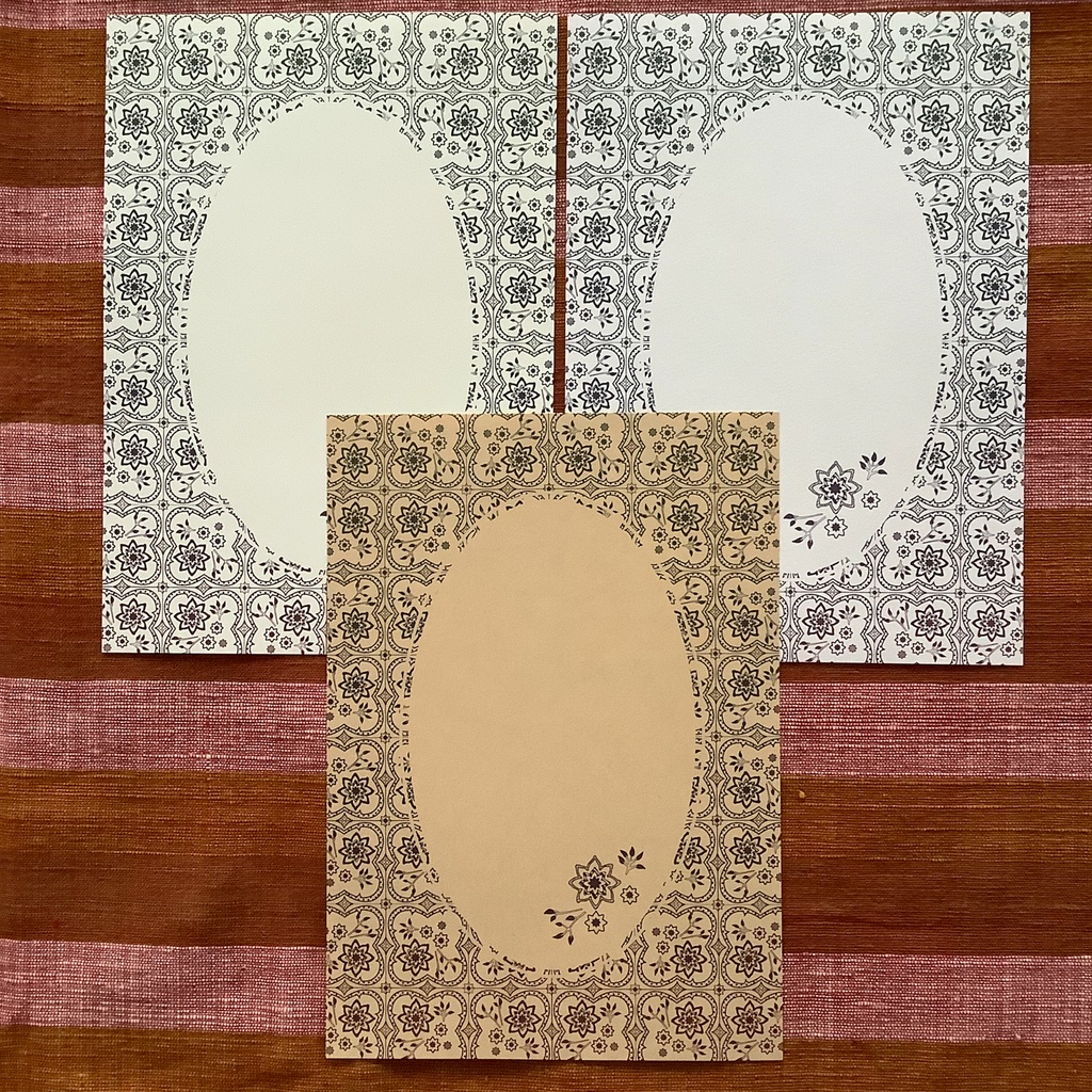 *タイル柄*グラデーション便箋