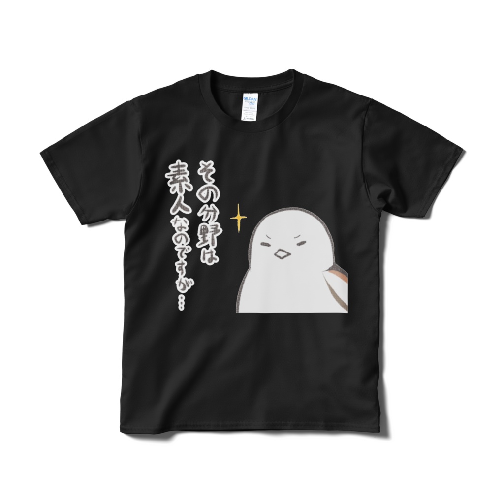 「その分野は素人なのですが」Tシャツ(ブラック)