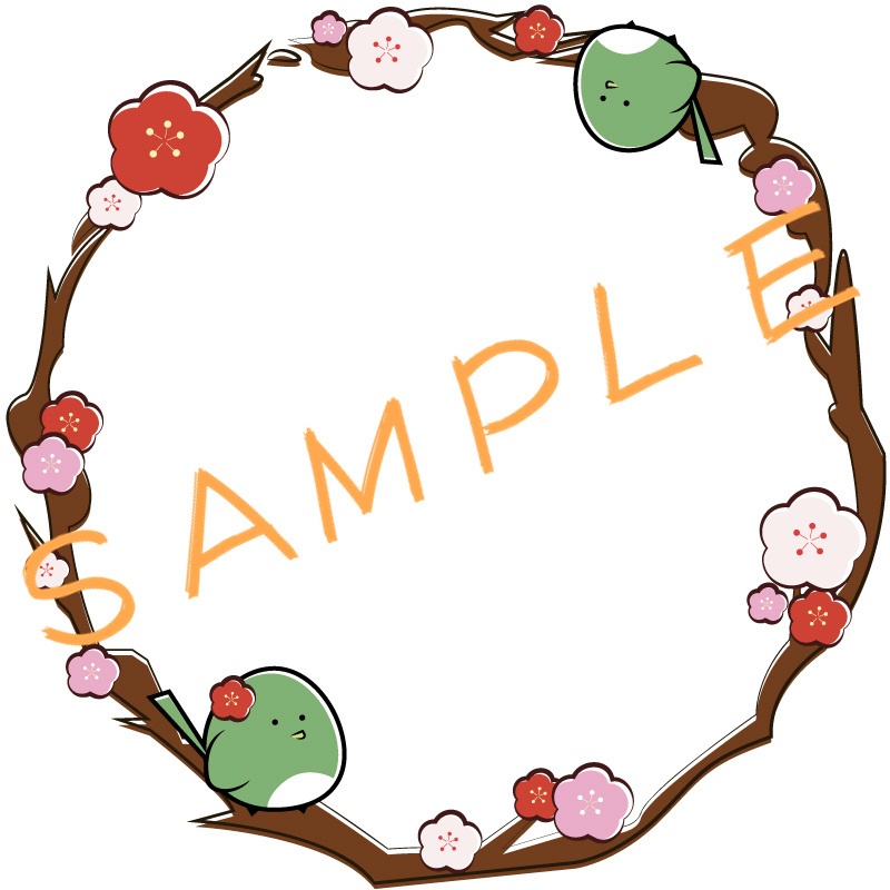 アイコンリング(SNS装飾)~ウグイス梅&つくしたんぽぽ~