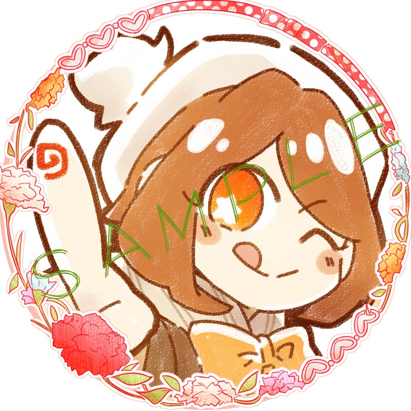 アイコンリング(SNS装飾)~カーネーション&柏餅~