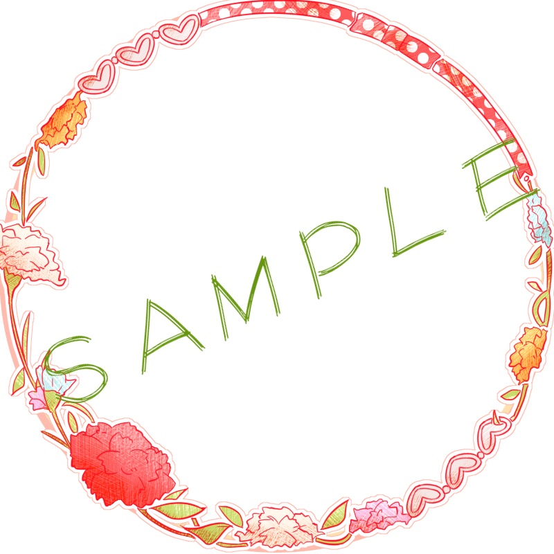 アイコンリング(SNS装飾)~カーネーション&柏餅~