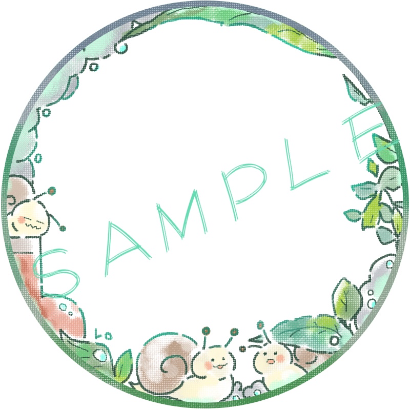 アイコンリング(SNS装飾)~かたつむり&あじさい~