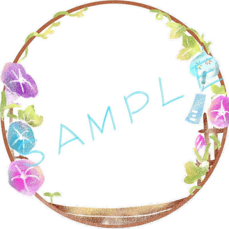 アイコンリング(SNS装飾)~天の川&朝顔~