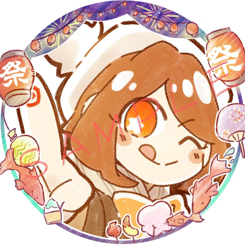 アイコンリング(SNS装飾)~なつまつり~
