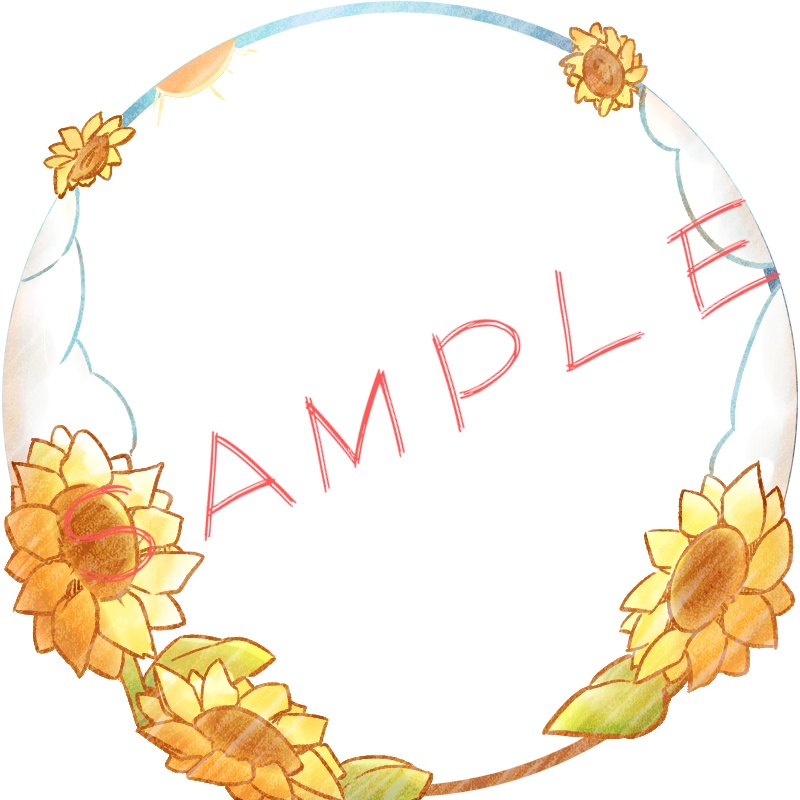 アイコンリング(SNS装飾)~ひまわり&なつまつり~