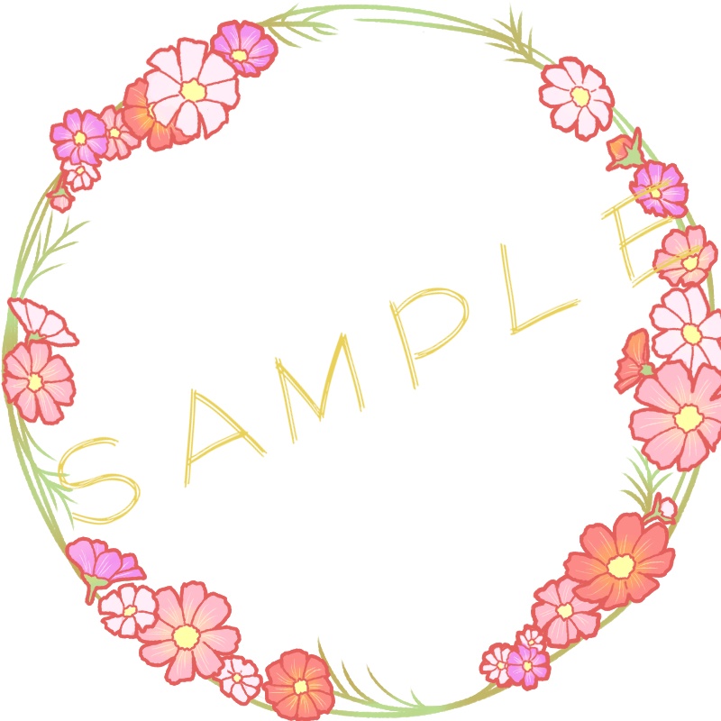 アイコンリング(SNS装飾)~コスモス&おつきみ~