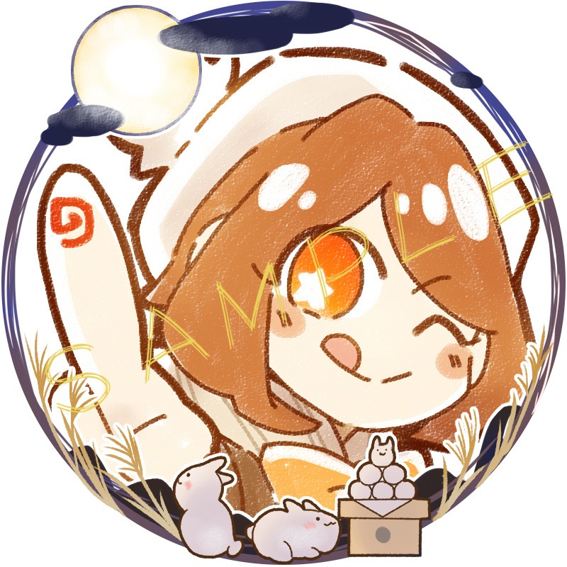 アイコンリング(SNS装飾)~コスモス&おつきみ~