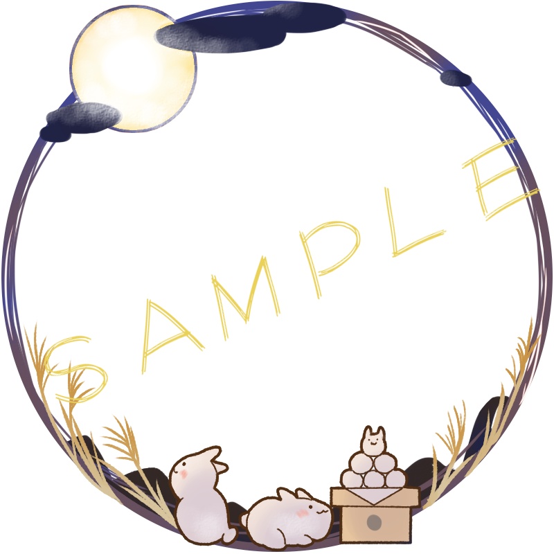 アイコンリング(SNS装飾)~コスモス&おつきみ~