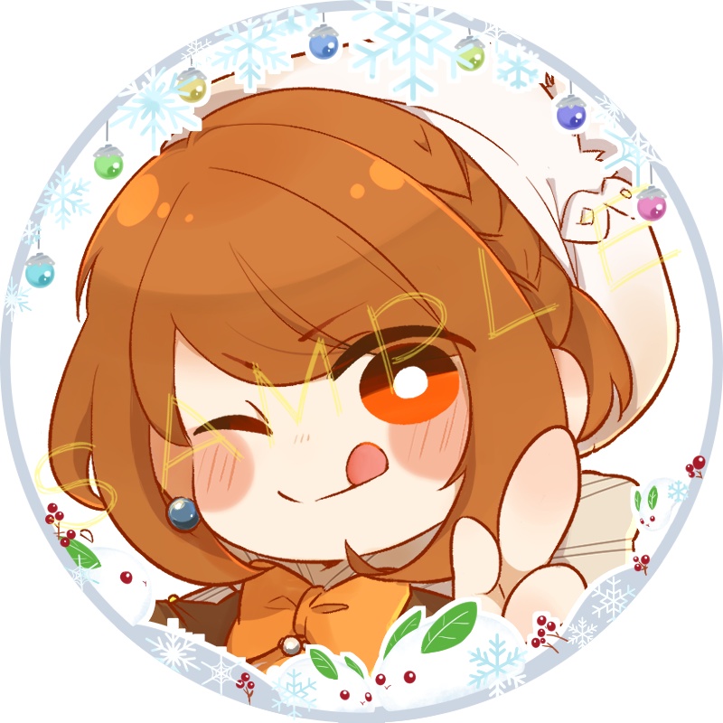 アイコンリング(SNS装飾)~クリスマス&ゆきうさぎ~