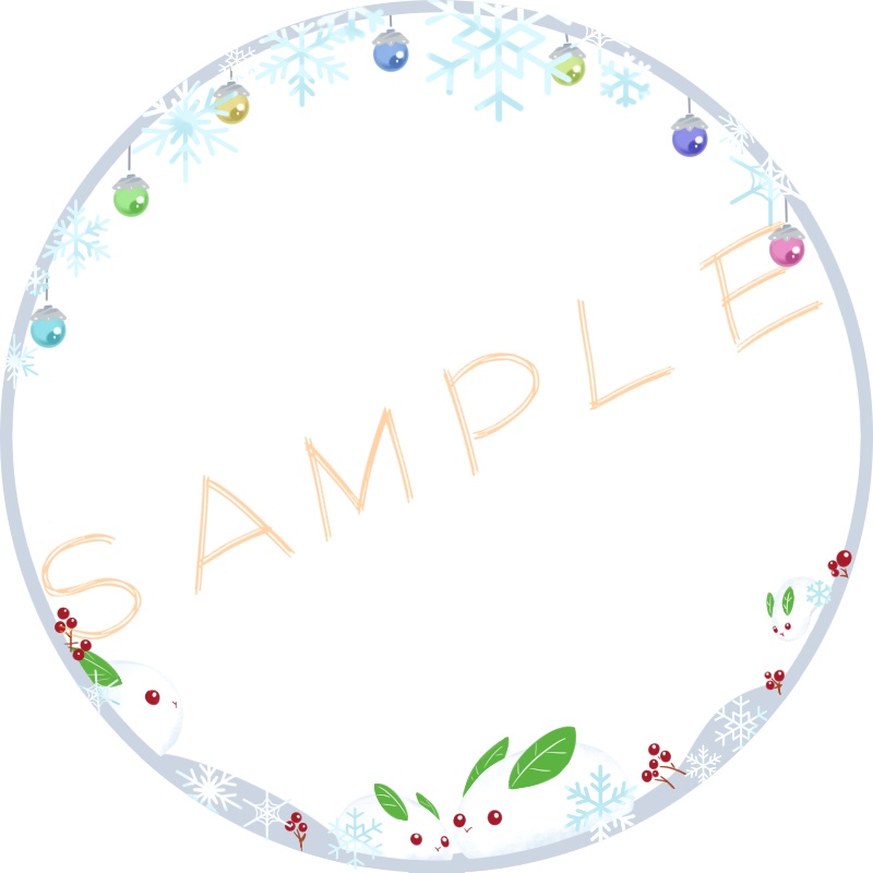 アイコンリング(SNS装飾)~クリスマス&ゆきうさぎ~
