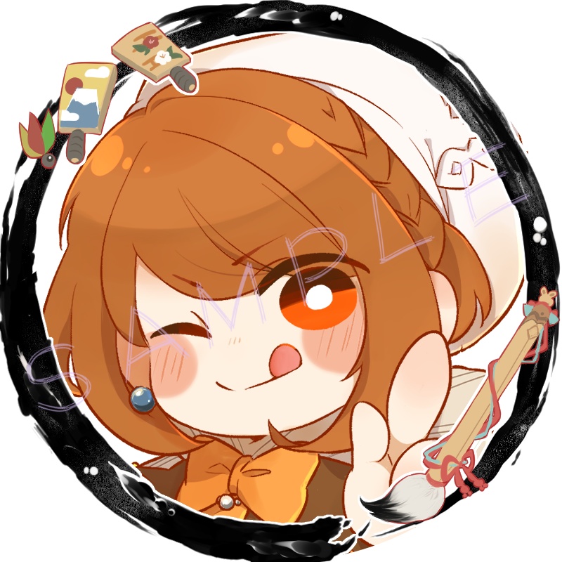 アイコンリング(SNS装飾)~かきぞめ&そらとうさぎ~