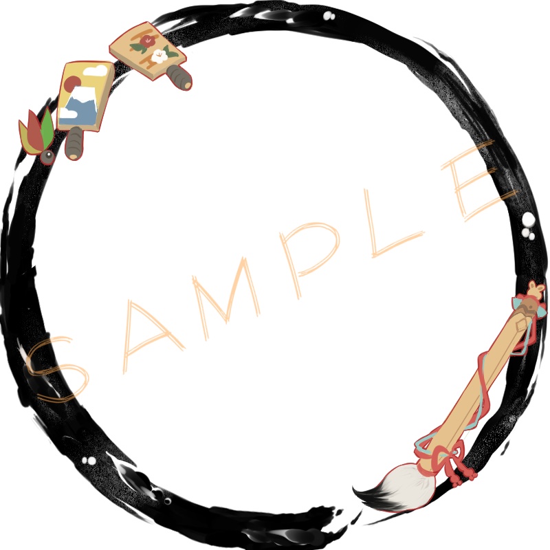 アイコンリング(SNS装飾)~かきぞめ&そらとうさぎ~