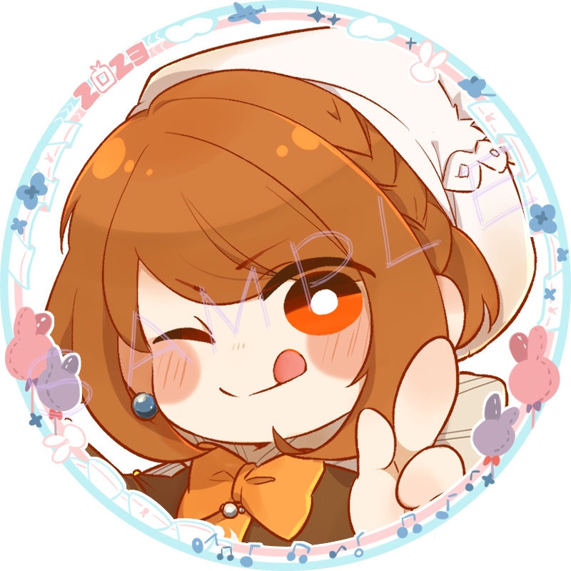 アイコンリング(SNS装飾)~かきぞめ&そらとうさぎ~