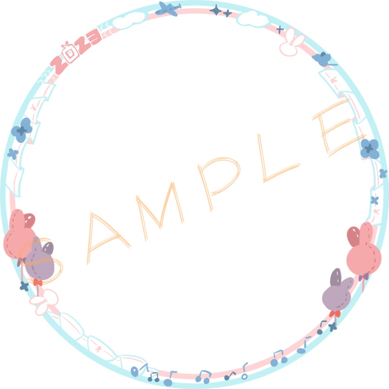 アイコンリング(SNS装飾)~かきぞめ&そらとうさぎ~