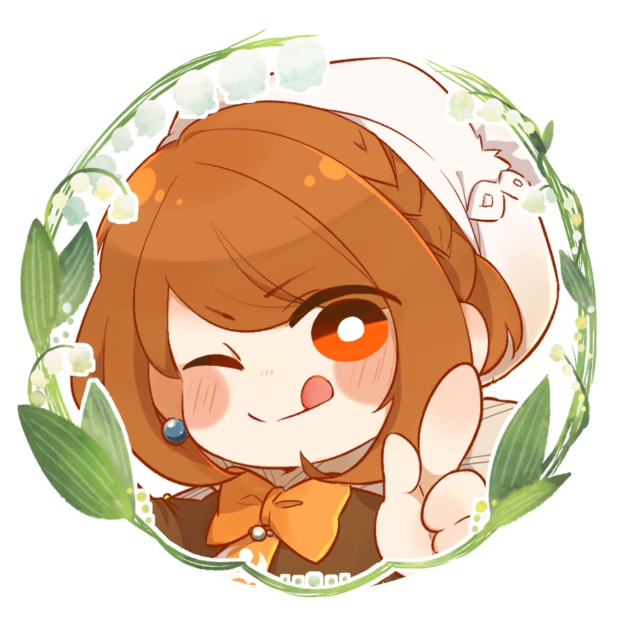 アイコンリング(SNS装飾)~すずらん&おうしざ~