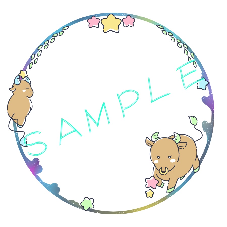 アイコンリング(SNS装飾)~すずらん&おうしざ~