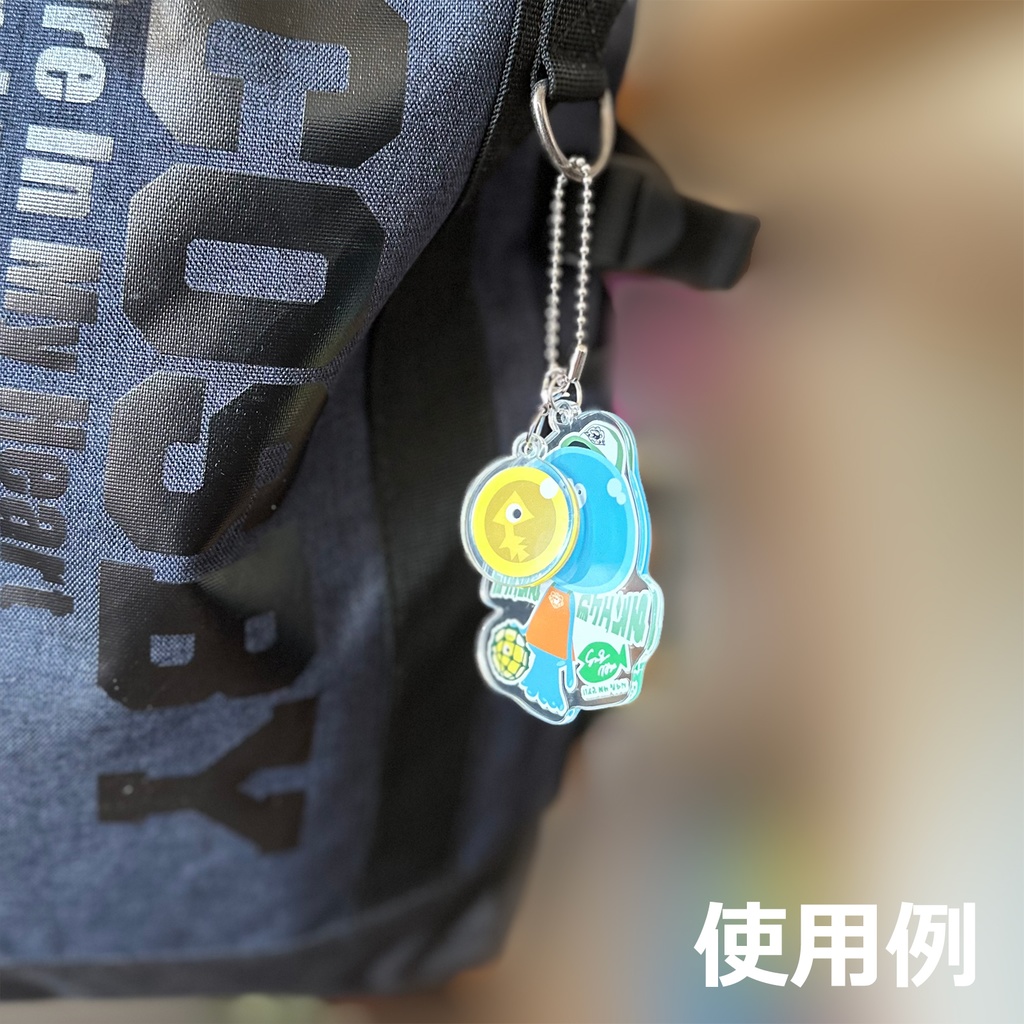 【クラゲ】アクリルキーホルダー(金イクラチャーム付き)/スプラトゥーン