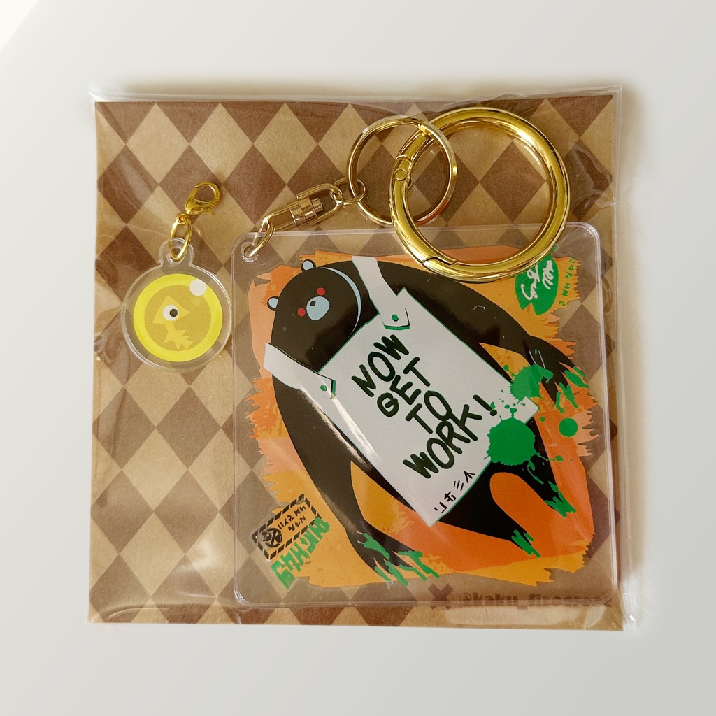 【クマサン】アクリルキーホルダー(金イクラチャーム付き)/スプラトゥーン