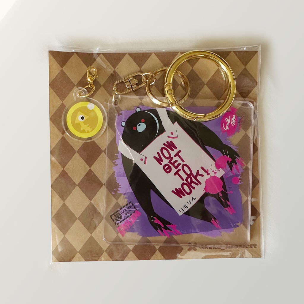 【クマサン】アクリルキーホルダー(金イクラチャーム付き)/スプラトゥーン