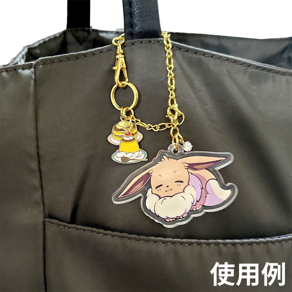 もふもふ【イーブイ】カフェ風アクリルキーホルダー/ポケモン