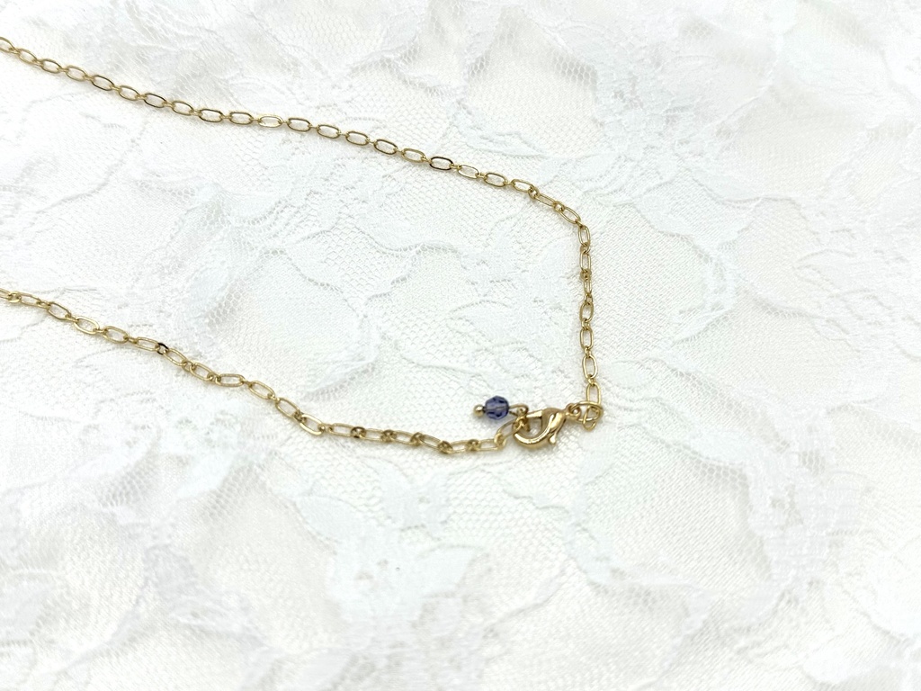 【パーツリユース】パープルローズのペンダント