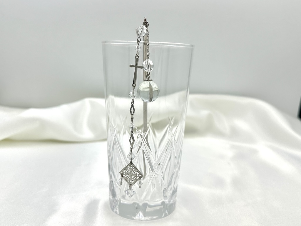 スフィアガラスのシルバーヘアスティック