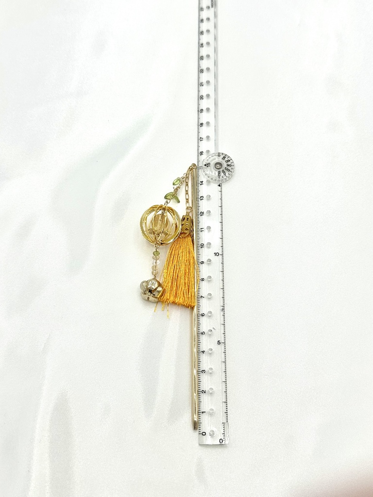 シトリンの橙のかんざし