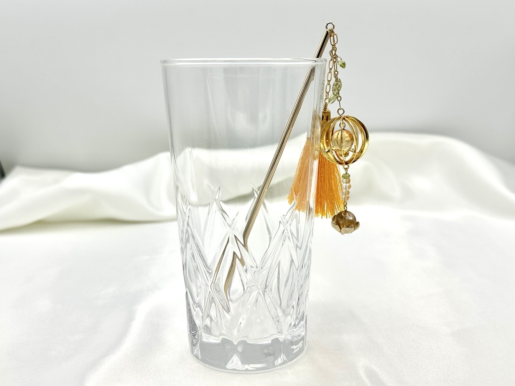 シトリンの橙のかんざし