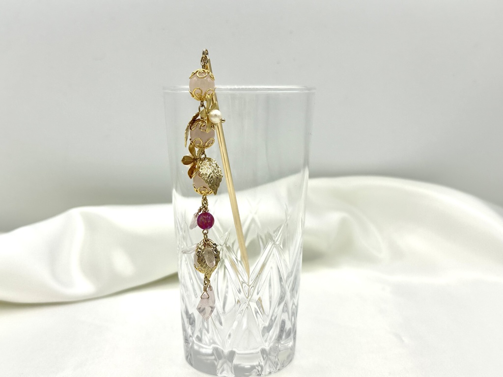 紅水晶のかんざし