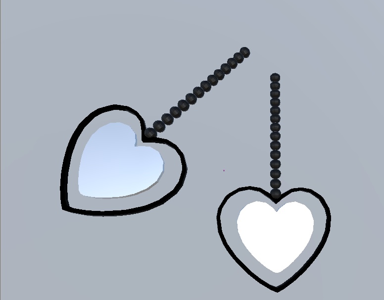 ハートイヤリング　「Heart Earring」　　 VRchat想定