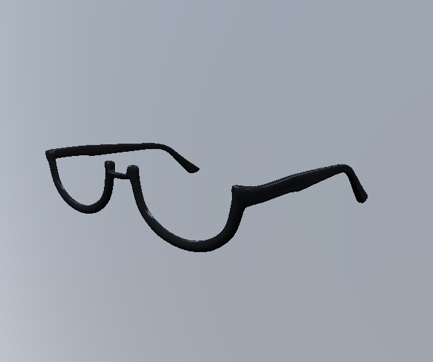  セミリムレス 「semi rimless glasses」　VRchat想定