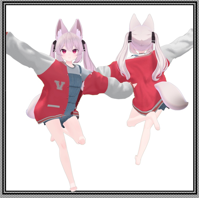 「5アバター対応」Varsity Jacket 『スタジャンオーバーオール』