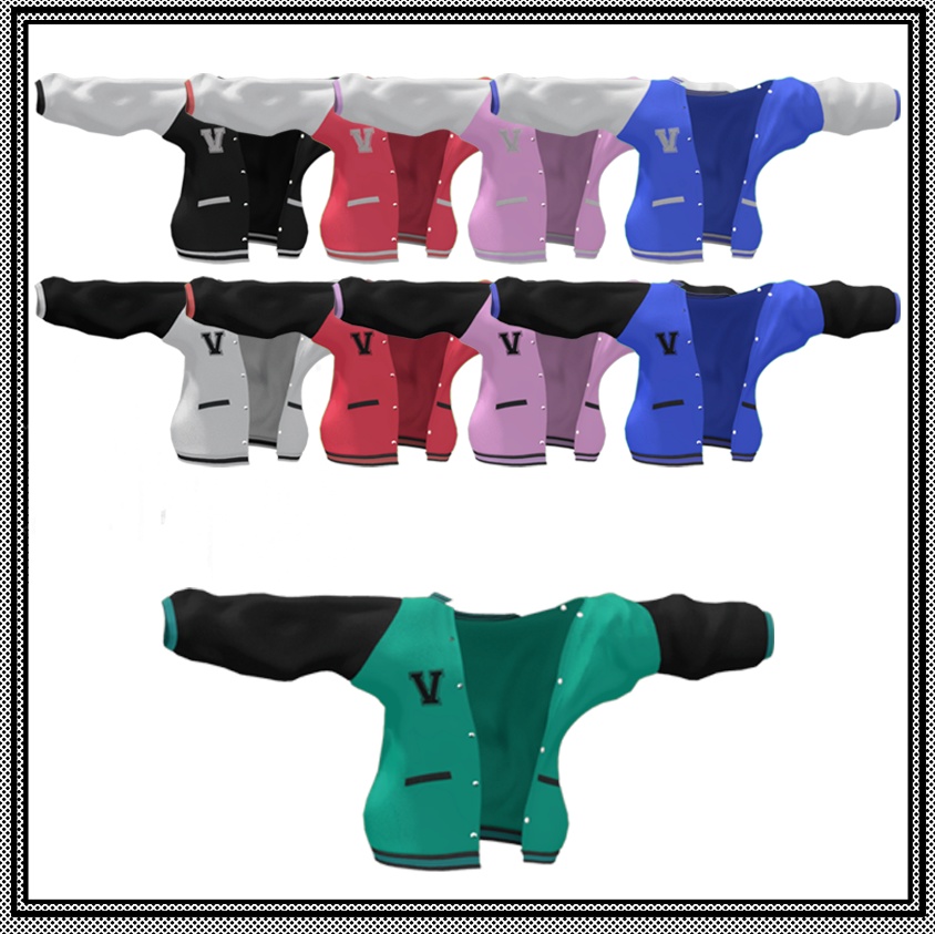 「5アバター対応」Varsity Jacket 『スタジャンオーバーオール』