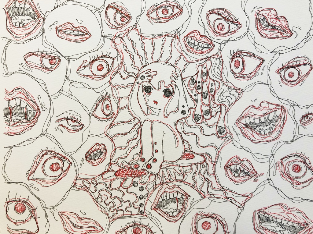 Don't look ドローイング