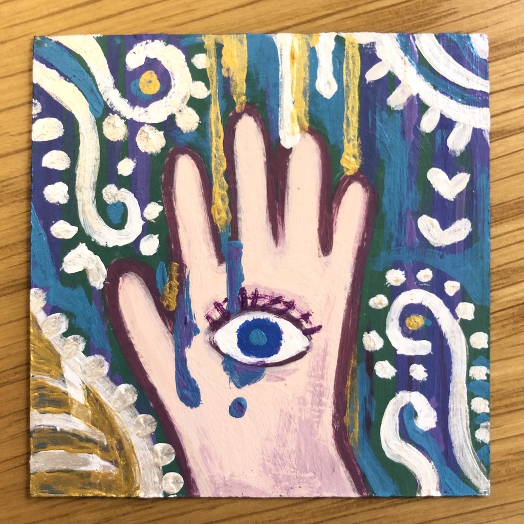 eye アクリル原画 額付き