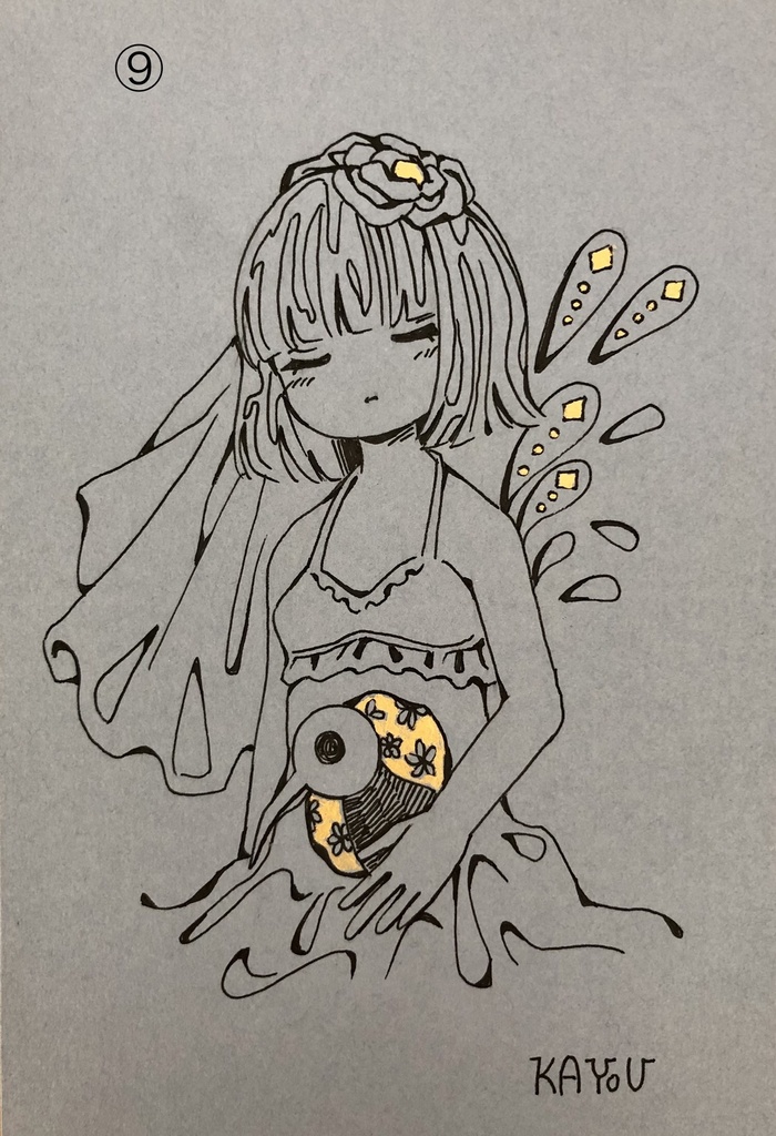 ドローイング原画11種(ハガキサイズ)