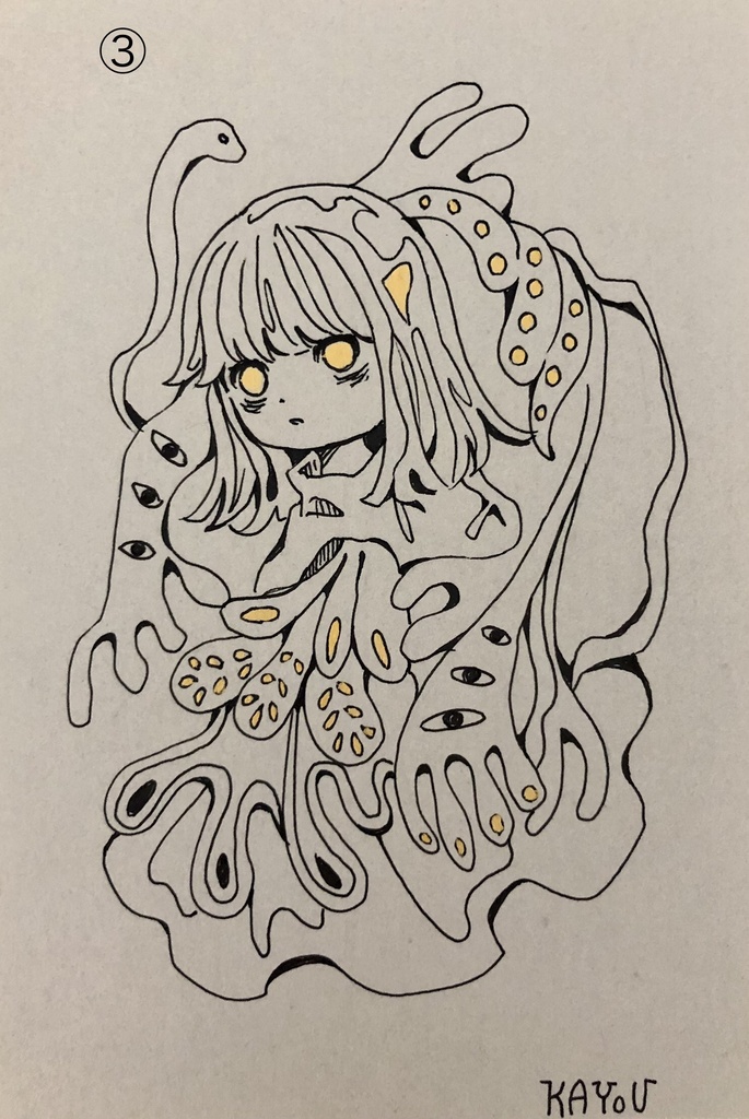 ドローイング原画11種(ハガキサイズ)