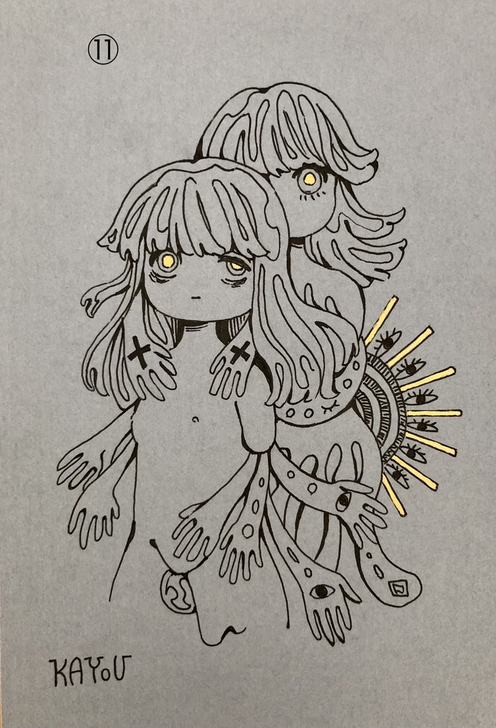 ドローイング原画11種(ハガキサイズ)