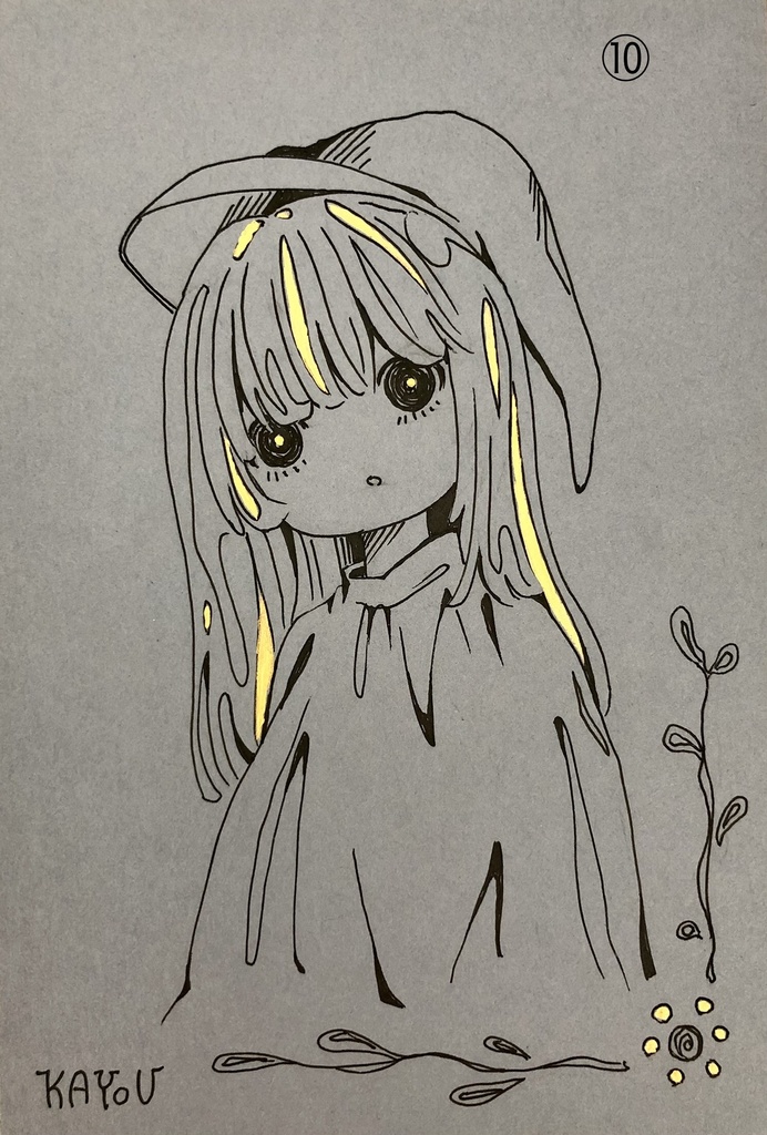 ドローイング原画11種(ハガキサイズ)