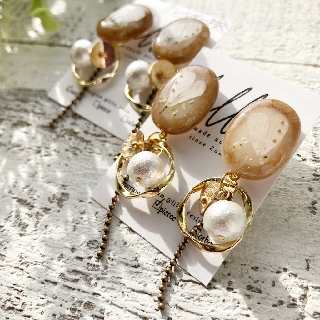 ニュアンスマーブルとゆらゆらボールチェーン