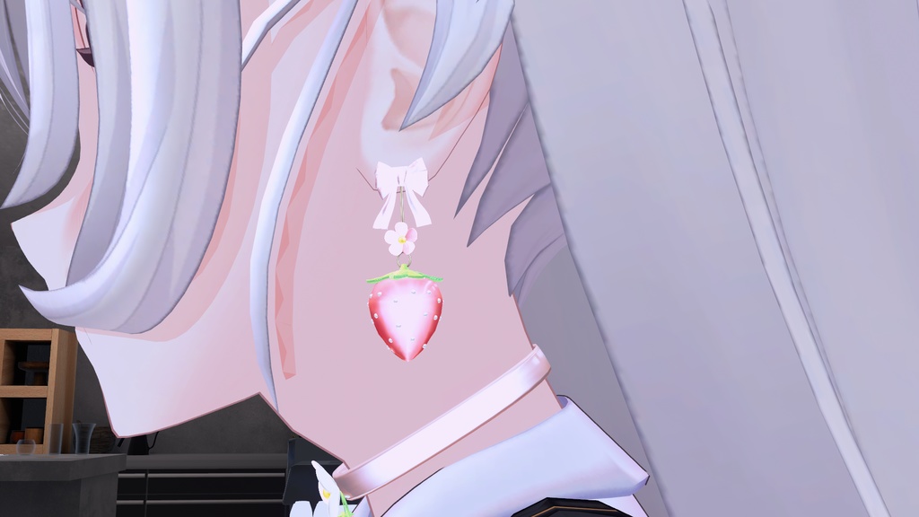 【ピアス3種+チョーカー+リング】Strawberry Whip