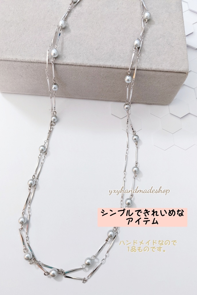 きらきらシルバーチェーンネックレス♡