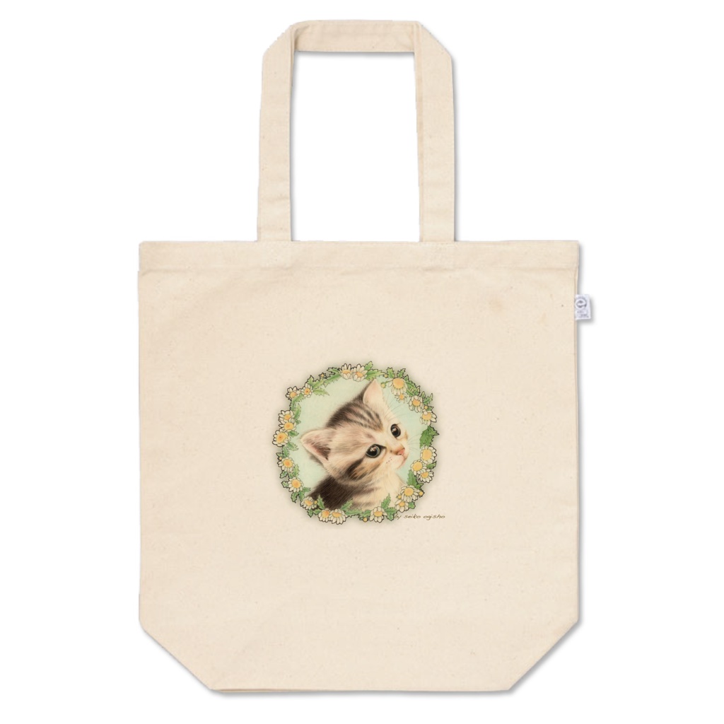 白い小菊の子猫