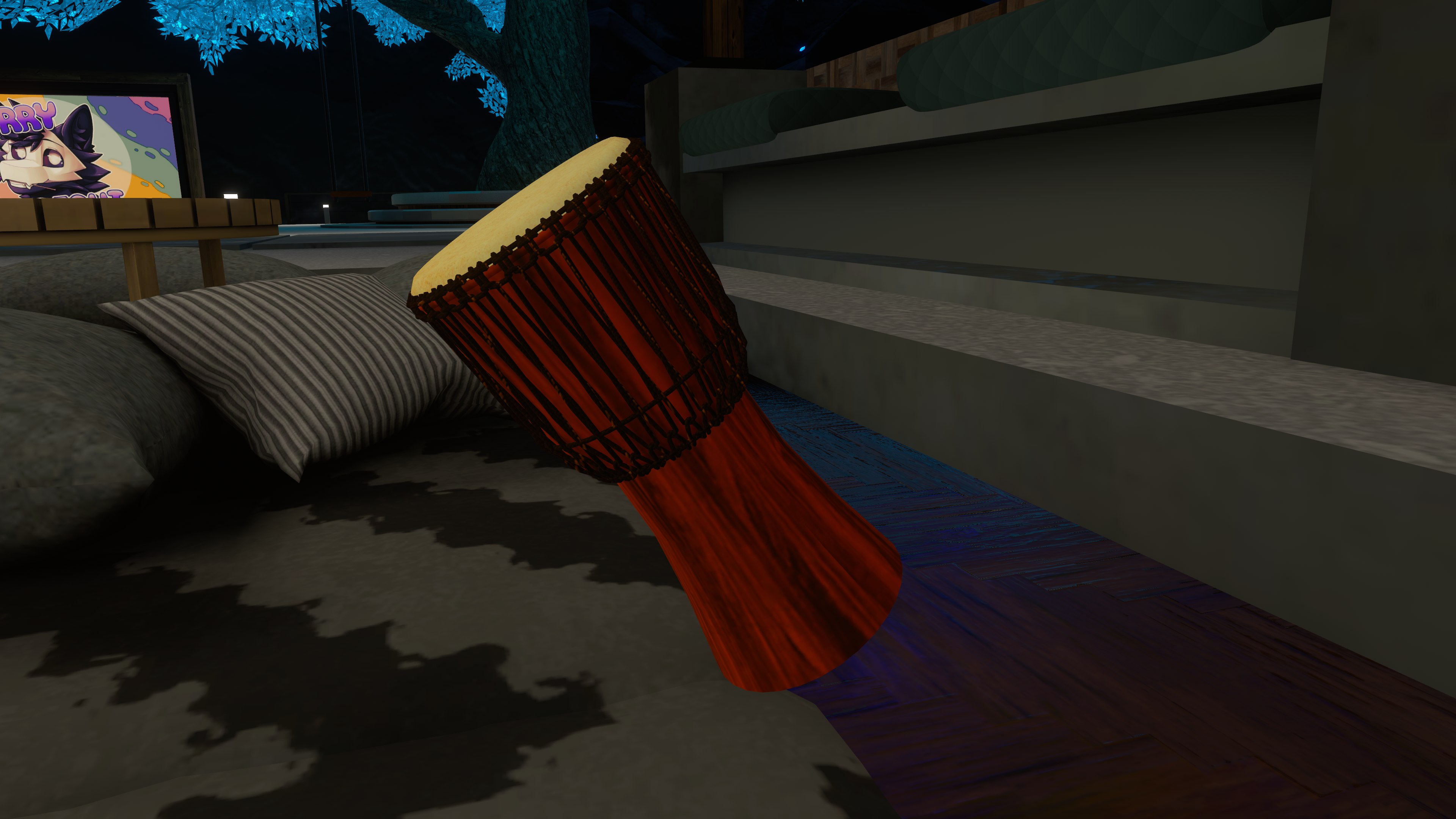 VRChat Djembé / TamTam, Avatar Asset with sounds thumbnail 3