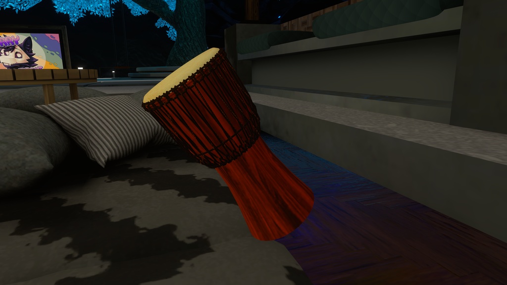 VRChat Djembé / TamTam, Avatar Asset with sounds