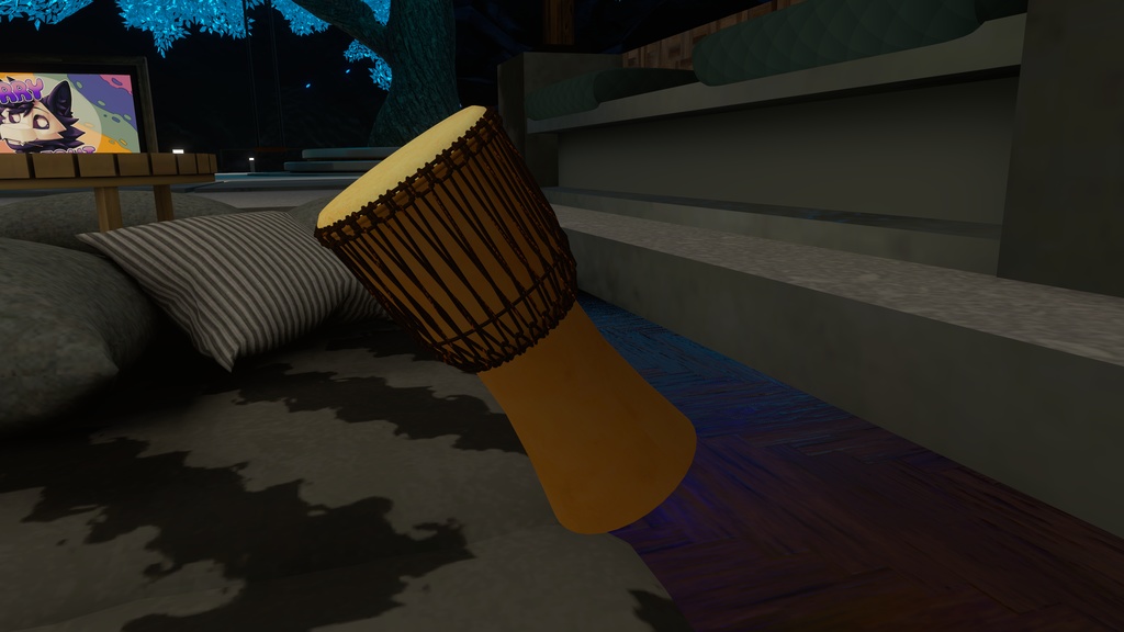 VRChat Djembé / TamTam, Avatar Asset with sounds