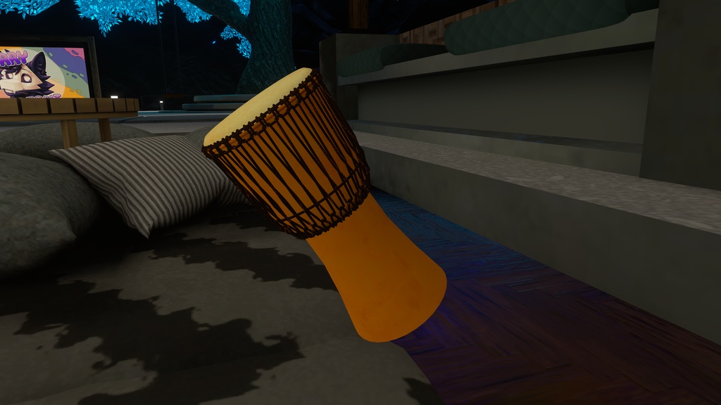 VRChat Djembé / TamTam, Avatar Asset with sounds