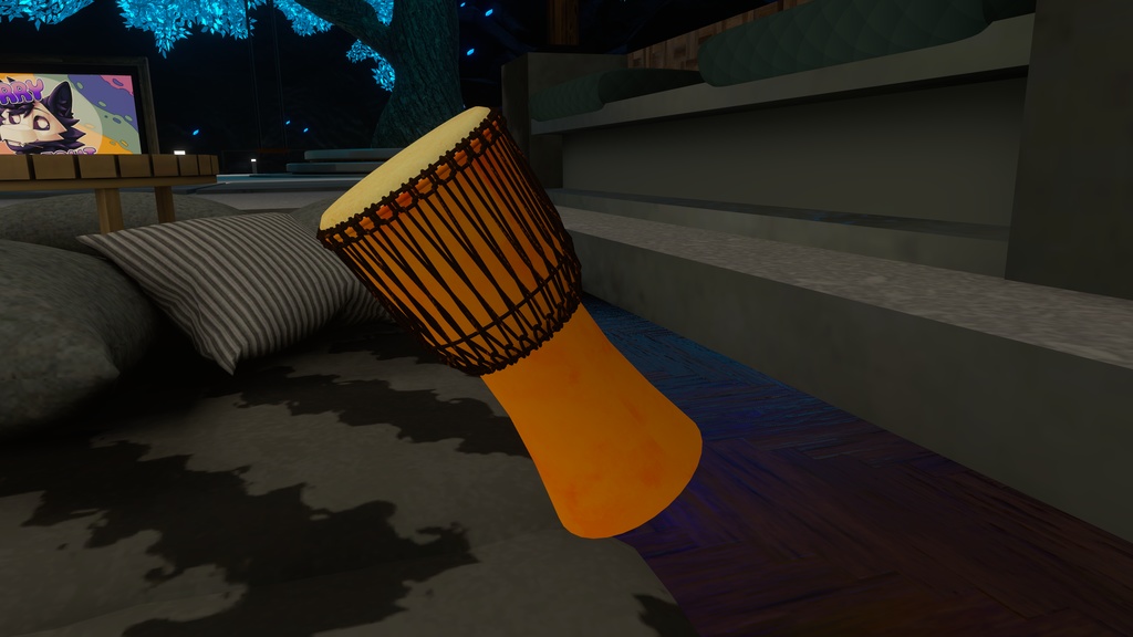 VRChat Djembé / TamTam, Avatar Asset with sounds