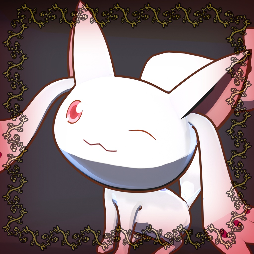 小さいキュゥべえ - 3Dモデル (FREE DL) / Small Kyubey 3D Model