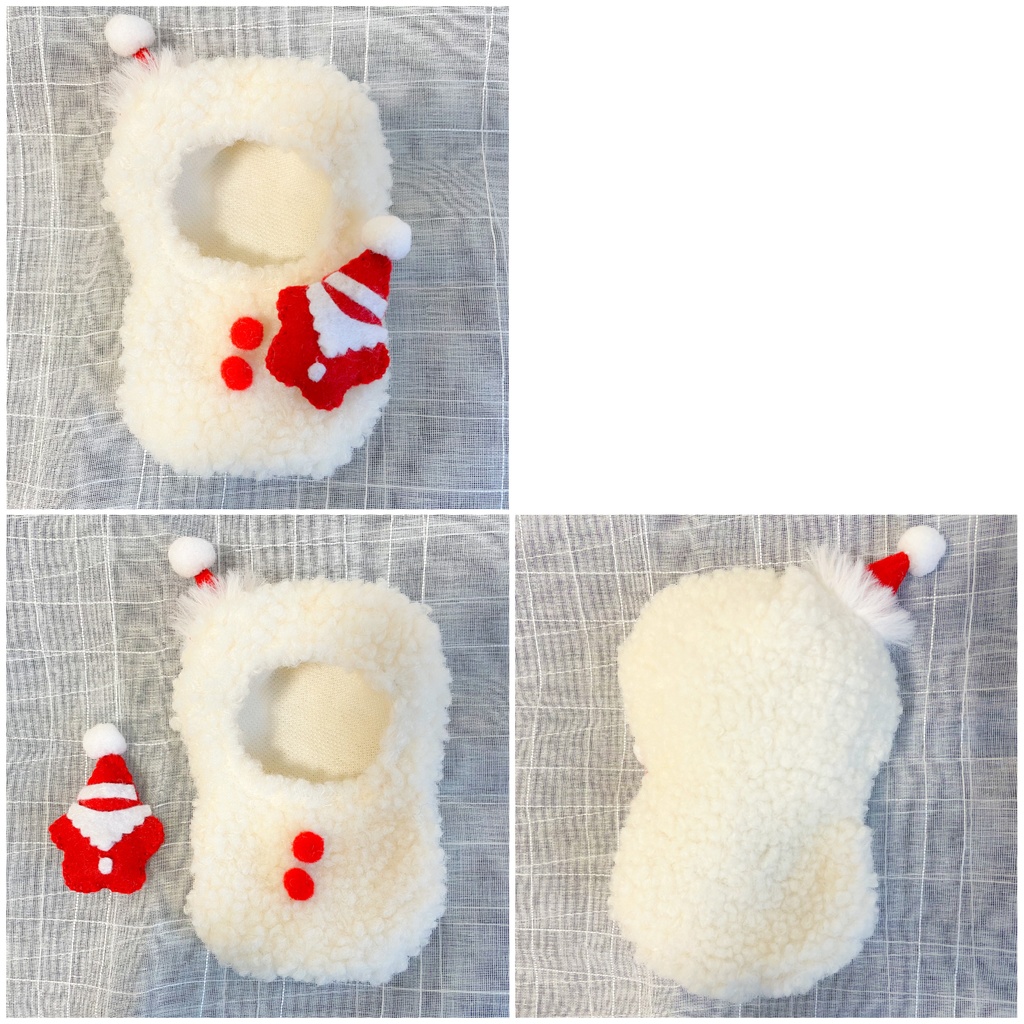 もこもこゆきだるまとサンタさん